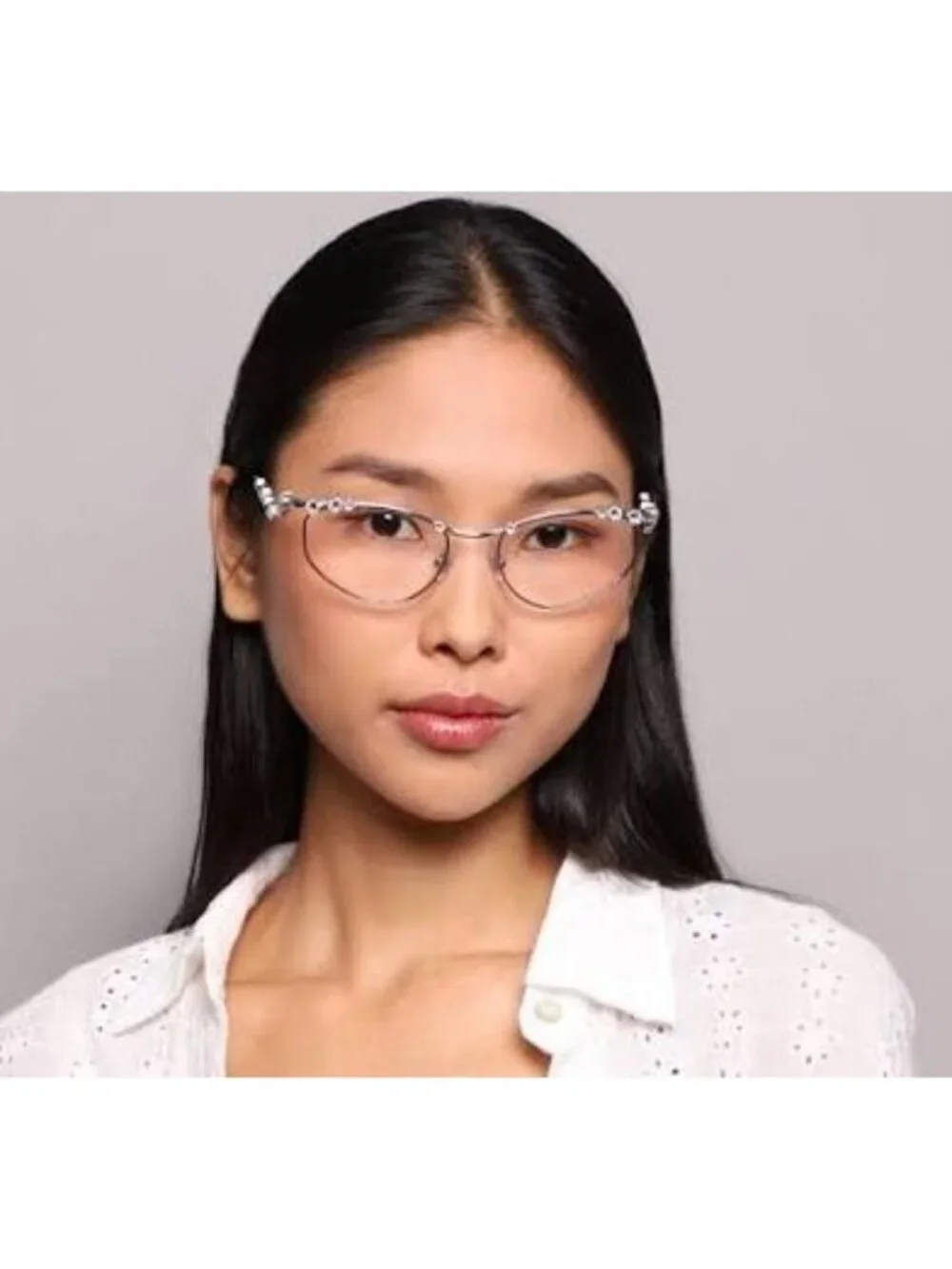 Swarovski SK1015 4004 Eyeglasses Gold with Stones 55mm Irregular Frame